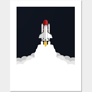 Space Launch V1 (Transparent Background) Posters and Art